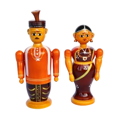 "Etikoppaka Wooden Pelli koduku pelli kuthuru set B-8 - Click here to View more details about this Product